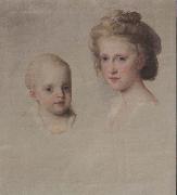 Angelica Kauffmann Bozzetto zum Bildnis Maria Luisa und Maria Amalia oil on canvas